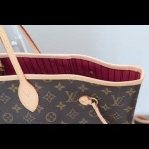 Louis Vuitton hot pink neverfull monogram GM with clutch